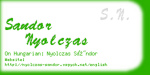 sandor nyolczas business card